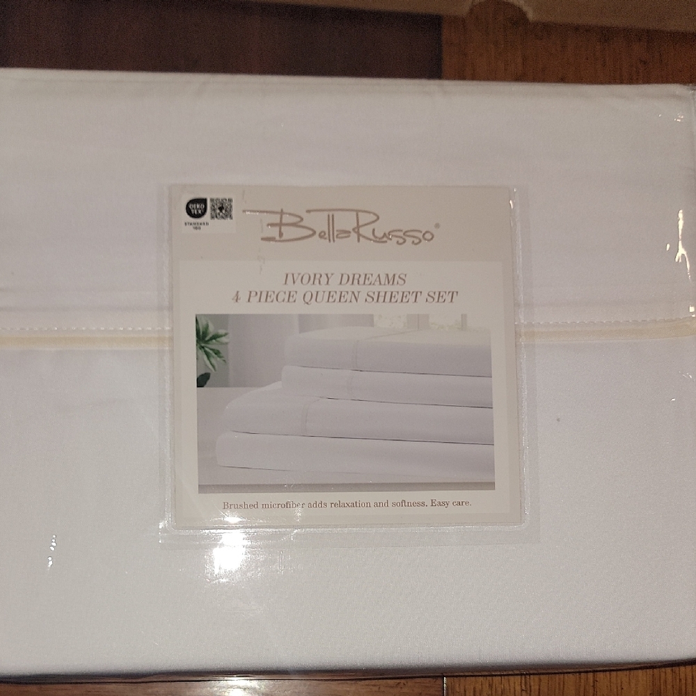 Ivory Dreams 4 Piece Queen Sheet Set